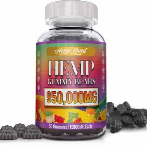 Hemp Gummies Neuropathy Nerve Support Supplement High Potency - Natural Health Pure Extra Strength with Hemp Oil Extract Vegan Edibles for Adults Vegan, Low Sugar, Made in USA