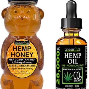 Hemp Oil 28,000mg + Hemp Honey 1,000mg Bundle
