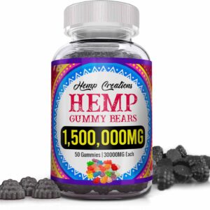 Organic Hemp Gummies Natural Pure Hemp Oil Extract - L-Theanine Sea Moss Vitamin B2 Extra Strength High Potency ed Edible Vegan Nature's Leaf Made in USA