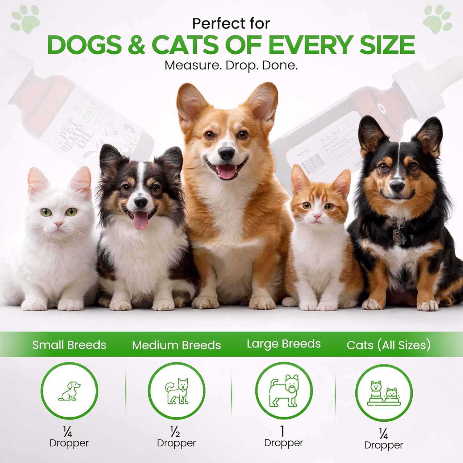 Hemp Oil for Dogs and Cats – Helps with Skin, Coat & Health – Premium Fish Oil Blend – Improves Immune System & Нiр Jоint Hеalth - Natural Ingredients - Made in USA (1oz) (Pack of 1) - Image 6