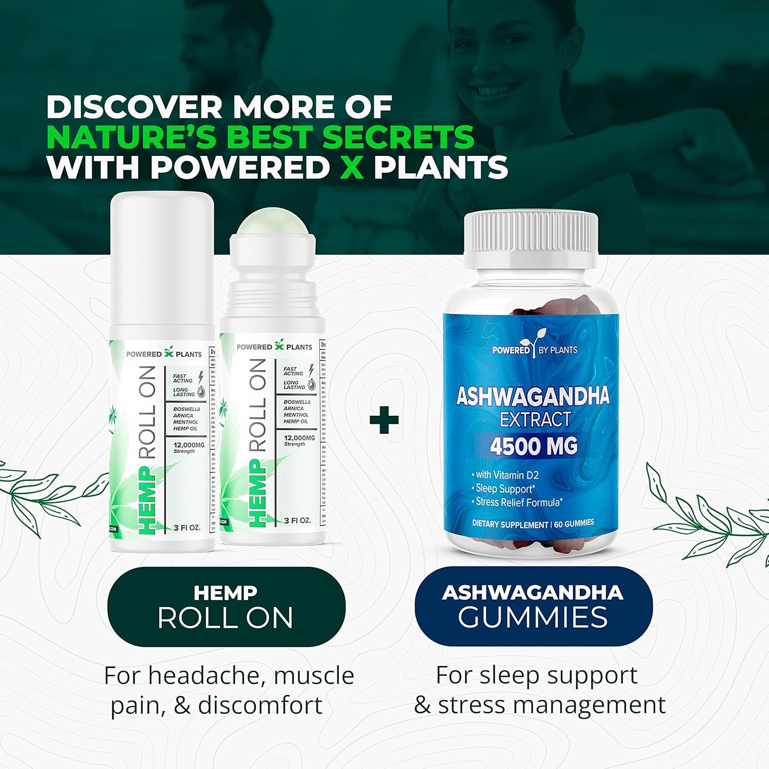 Hemp Oil Roll On - Menthol Rub with Boswellia & Arnica - 12,000mg Extra Strength Oil for Muscle Discomfort by Powered X Plants - Pack of 2, 3 fl.oz. - Image 8