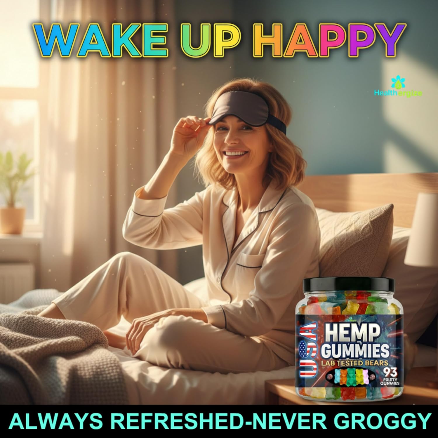 Hemp Gummies For Sleep And Calm-Hemp Oil Gummy Bears Edibles Fruity Candy-Made In USA-93 Bears - Image 3