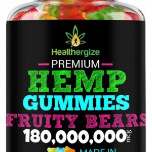 Hemp Gummy Bears for Calm and Peace-Fruity Flavor Natural Hemp Oil-for Chill, Sleep, Knees, Back-60 Gummies-Made in USA