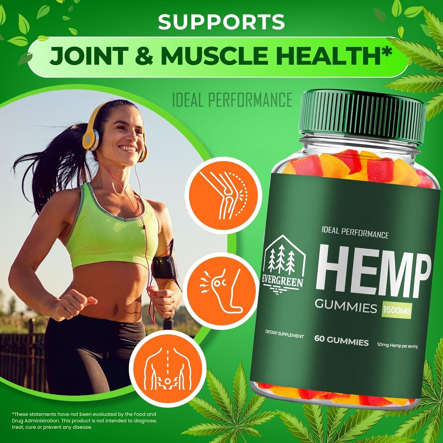 Evergreen Hemp Gummies - Ever Green Supplement Hemp Gummies - Maximum Strength, All Natural Overall Health and Wellness Support, Evergreen Health Gummy Reviews (2 Pack) - Image 5