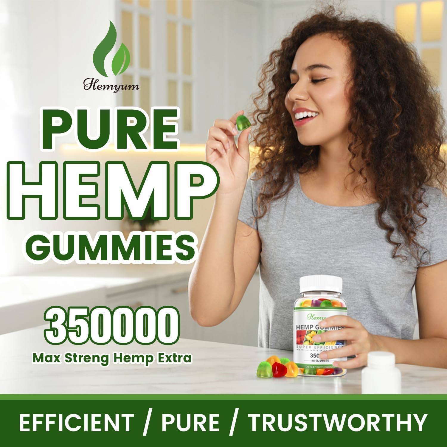 Hemp Gummies 4 Packs - for Sleep, Pain, Anxiety Relief - High Potency Pure Organic Supplement - with Natural Hemp Oil Extract Edible Gummy Vegan, Non-GMO - Image 6