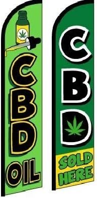 OnPoint Wares CBD Sold Here CBD OIL King Flag- Pack of 2(Hardware not Included-FI)