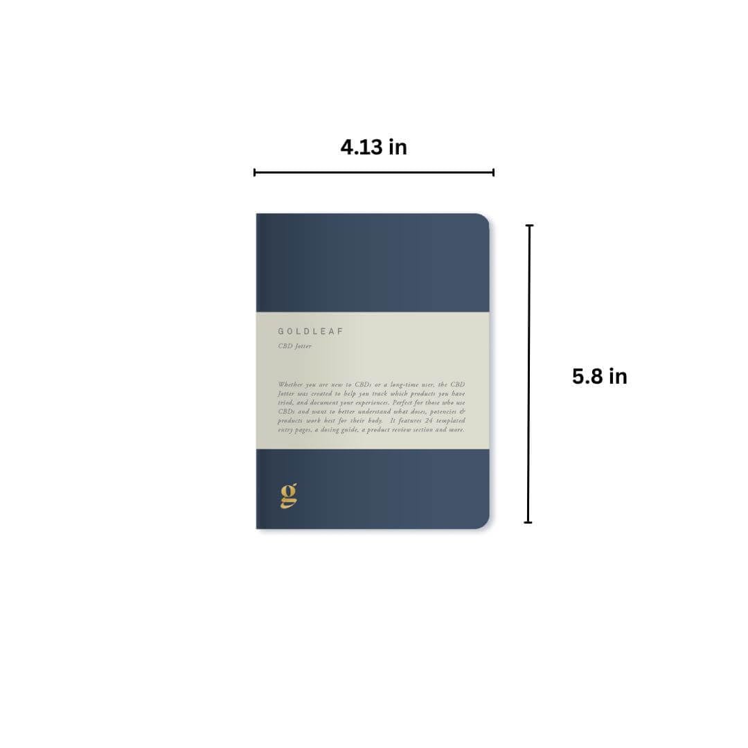 Goldleaf CBD Daily Journal – Pocket Sized Wellness Log Book for Tracking Endocannabinoid System Support, Dosage & Effects – Premium Guided Notebook for Daily Use - Image 3
