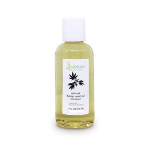 Soapeauty Hemp Seed Oil Refined | Cold Pressed 100% Pure Natural - 8 Fl Oz