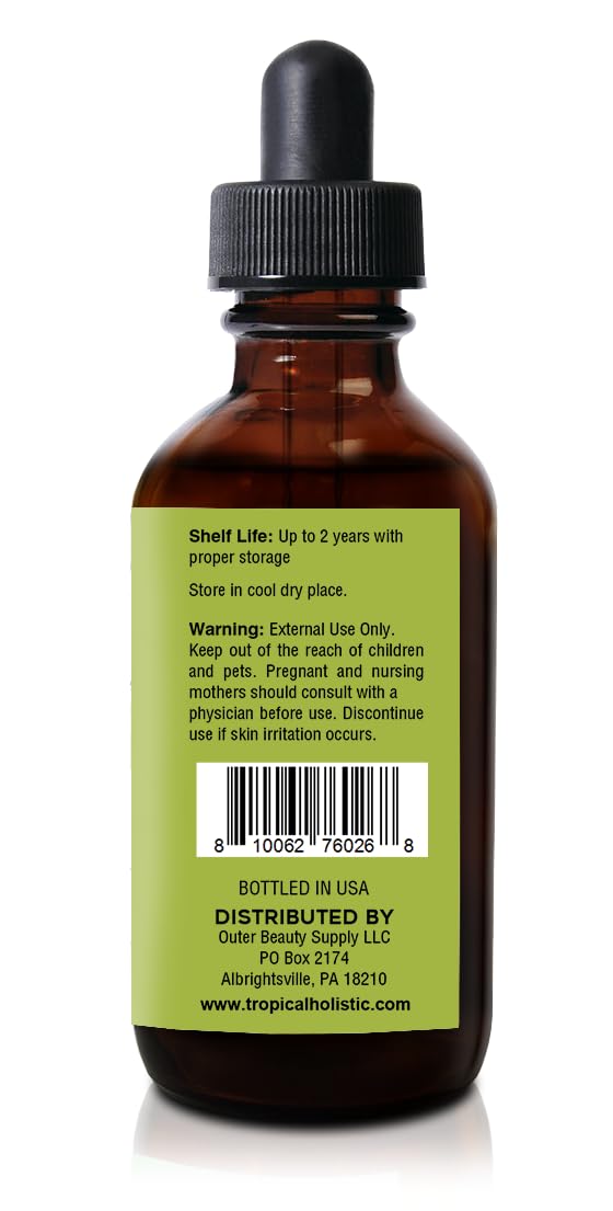 Tropical Holistic 100% Pure Organic Hemp Seed Oil (4oz) - Cold Pressed Natural Skincare for Face, Hair, Nails, Cuticles, Makeup, Massage, DIY Projects - Image 4