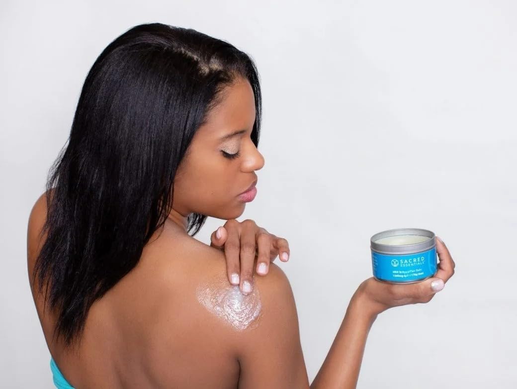 Sacred Essentials™ Extra Strength Hemp Cream, 6 oz, 1500 mg - Ideal for Muscles, HIPS, Joints, Neck, Back, Elbows, Fingers, Hands, and Knees. Made in USA