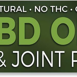 CBD Oil Pain & Joint Relief | 18" X 48" Banner | Heavy Duty 13oz. Outdoor Vinyl Single Sided with Grommets | Made in The USA