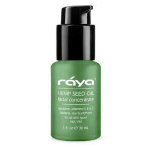 Raya Hemp Seed Facial Oil Serum (529) | for Sensitive and Oily Skin Types, Nourishing, Moisturizing & Revitalizing, Instantly Hydrates Acne-Prone, Vegan & Non-GMO Skincare, Fast-Absorbing - 30 ml
