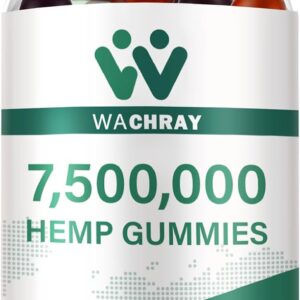 Organic Hemp Gummies High Potency for Pain Sleep Anxiety Advanced Extra Strength Edible Pure Hemp Oil Extract Relaxing Gummy Low Sugar (1-Pack)