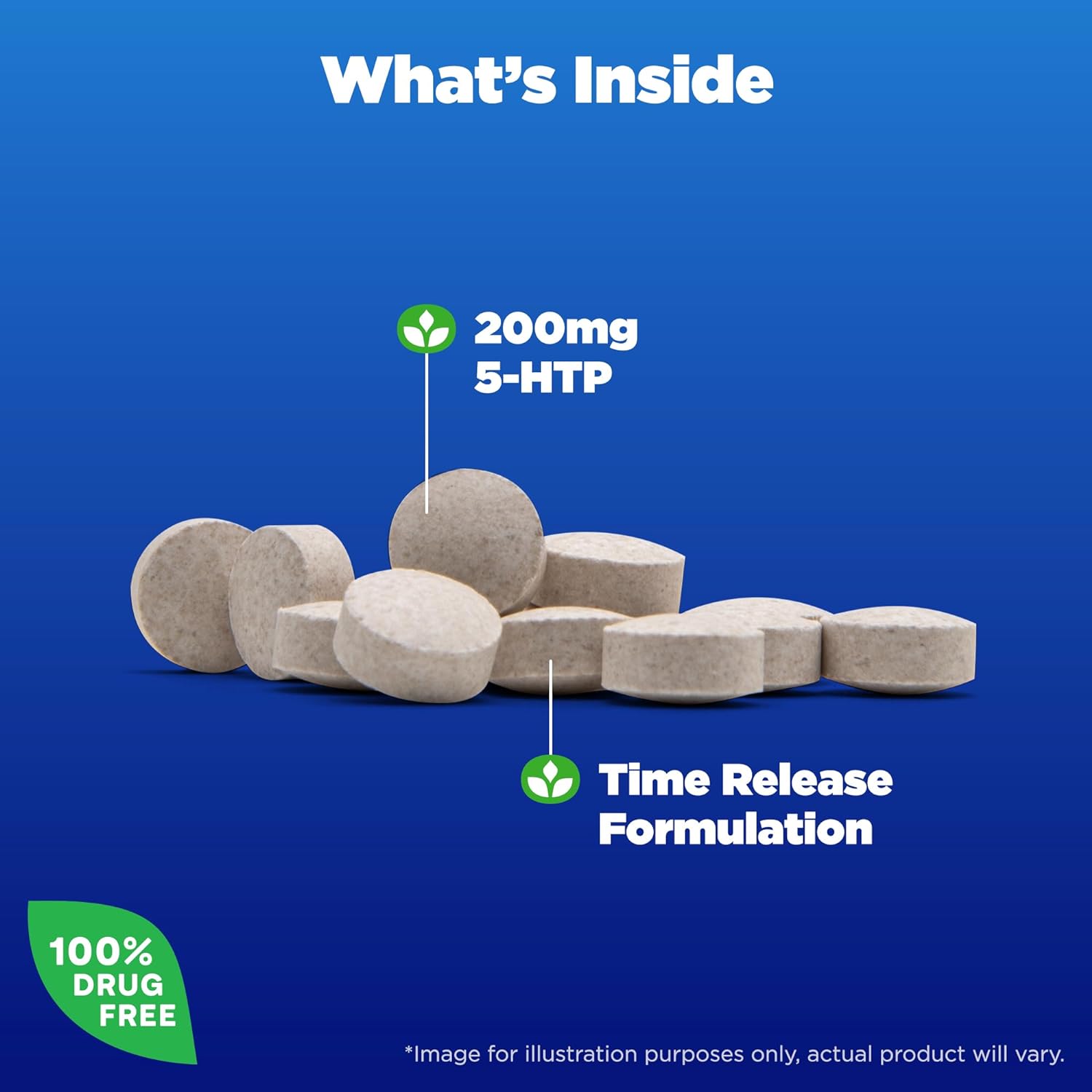 Natrol 5-HTP 200mg Dietary Supplement to Support a Balanced Mood, 60 Time Release Tablets, 60 Day Supply - Image 3