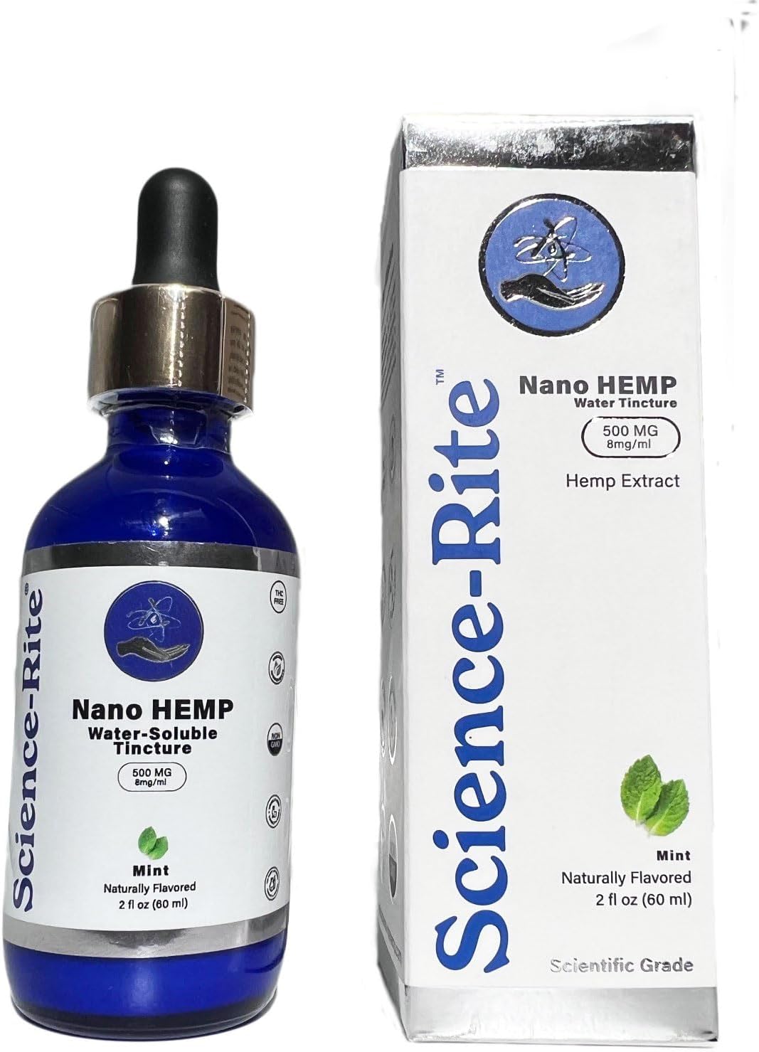 Nano Water-Soluble Hemp - Ultra-Fast-Acting Drops for Maximum Results - Scientific-Grade, 3X Faster, 9X Absorption, Cold Extracted - Mint Flavor. (500mg) - Image 6