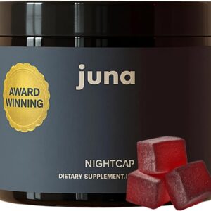 Juna Nightcap Sleep Gummies — Plant-Based Phytomelatonin + 8 Botanicals for Deep, Restorative Sleep | Non Groggy | GABA, Magnesium, Tart Cherry, Passionflower | Sugar-Free, Vegan | 30 Gummies
