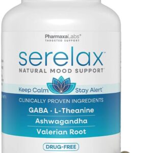 Stress Relief Supplement - Supports Mood & Mental Focus - Feel Calm and Relaxed - Eases Tension & Nervousness - Ashwagandha, GABA, Valerian & L-Theanine - 60 Capsules