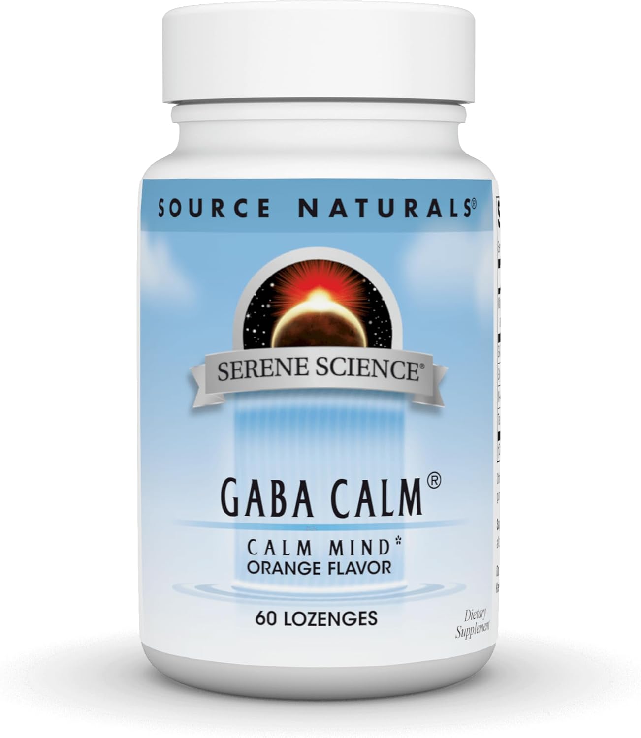 Source Naturals Serene Science, GABA Calm - Supports A Calming Mood, Quick Dissolving Orange Flavor - 60 Lozenges