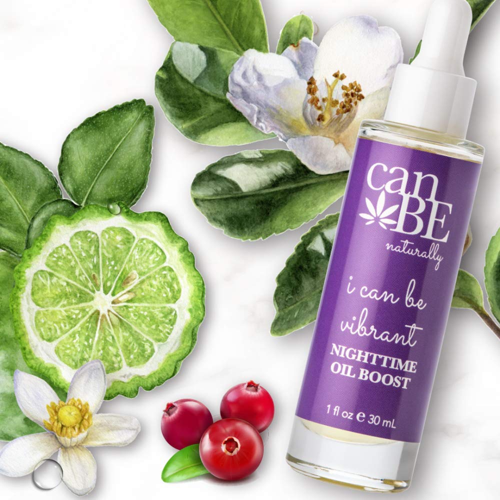 I Can Be Vibrant Night Time Oil Boost, Facial Oil Serum w/Hemp Seed Oil & Cranberry Extract, Nourishing Face Oil for All Skin Types, Parabens, Sulfate & Phthalate Free (1 fl oz) - Image 5