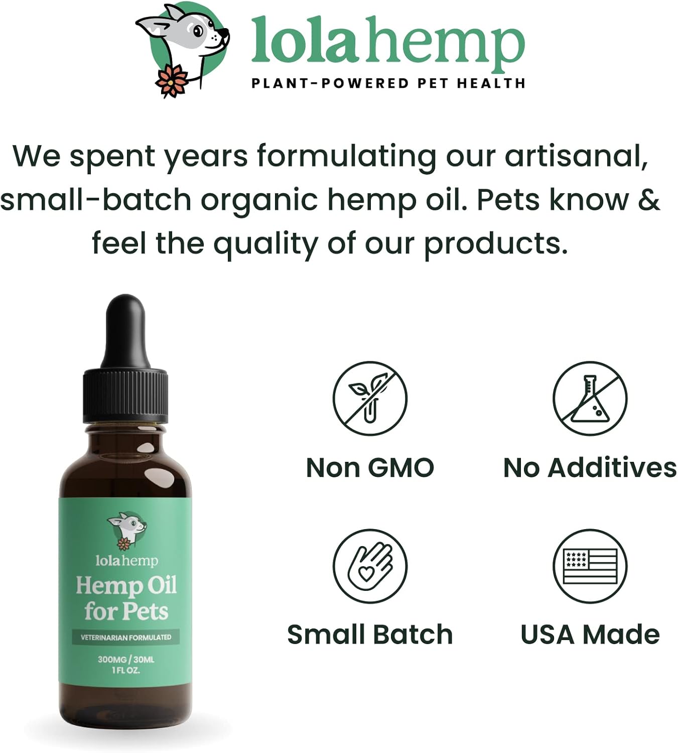 Lolahemp Hemp Oil for Dogs & Cats - Made in USA at Family Farm - Natural Hemp Oil for Joint Support, Promoting Mobility, Relieving Discomfort and Calming Supplement for Promoting Relaxation - Image 4