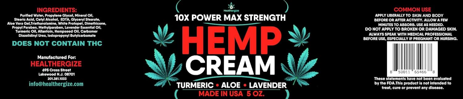 Hemp Cream Smooth Skin-Full Body Hemp Lotion HempOil Infused-Lavender, Aloe, Turmeric-Full Skin Hydration-5 Oz. - Image 9