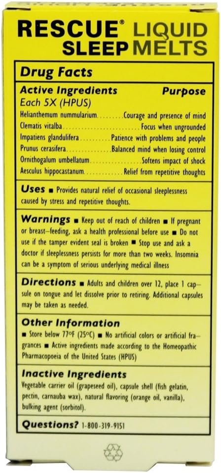 Bach Rescue Sleep Liquid Melts, Dissolvable Capsules 28 ea (Pack of 6) - Image 2