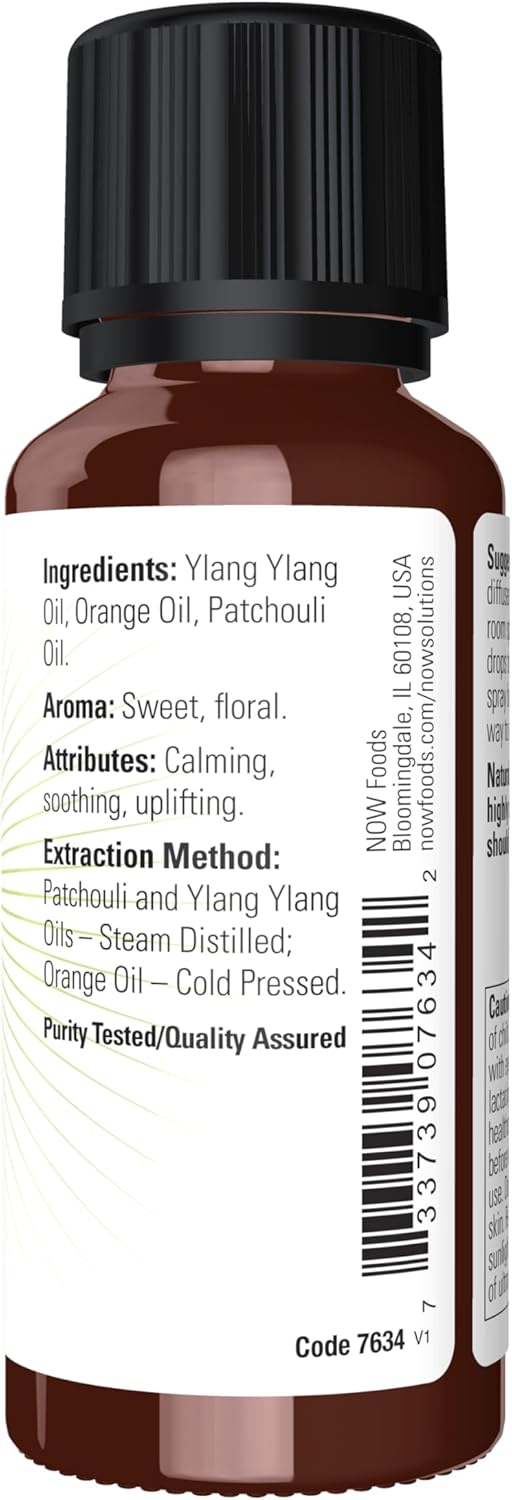 NOW Essential Oils, Peace, Love and Flowers, Sweet Floral Aromatherapy Scent, Blend of Pure Essential Oils, Vegan, Child Resistant Cap, 1-Ounce - Image 2