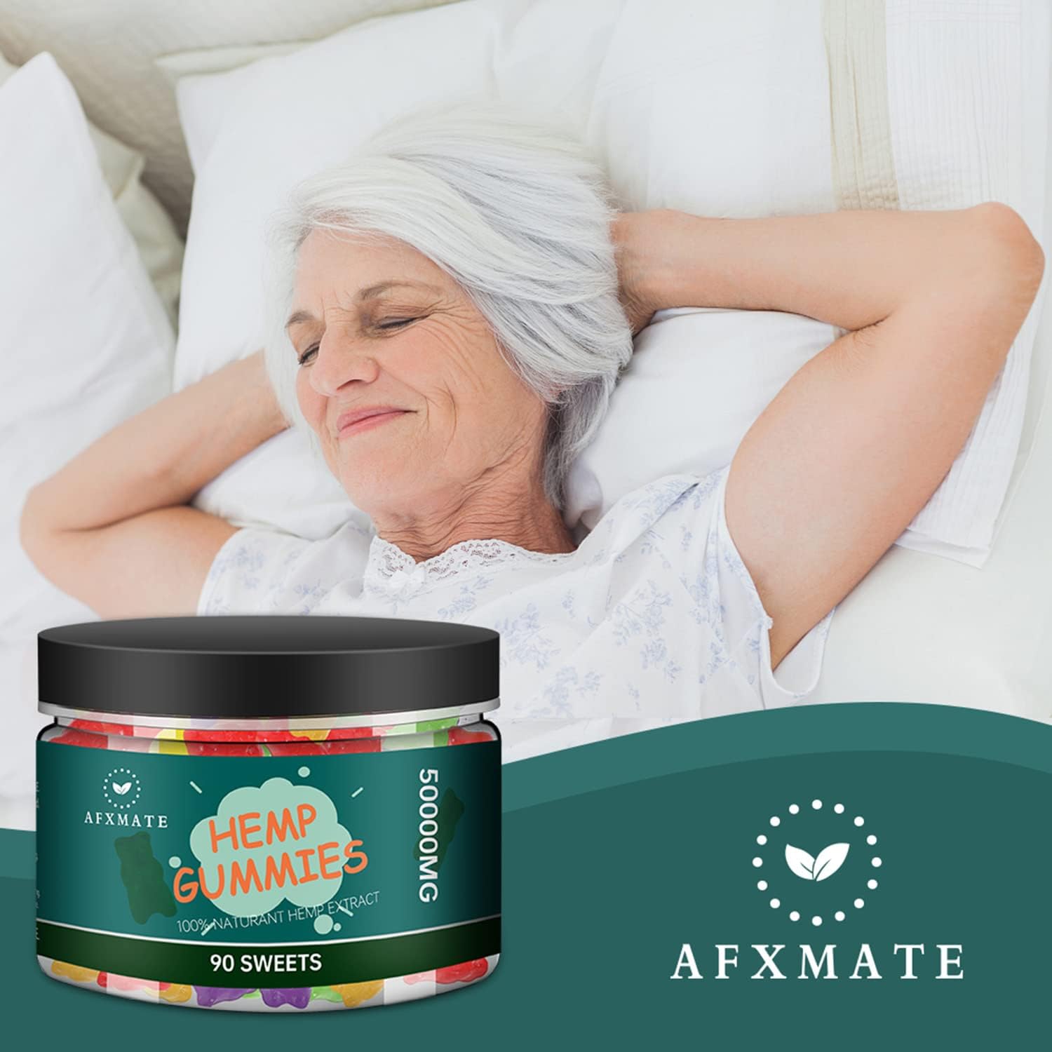 AFXMATE Hemp Gummies 50000 mg Fruit Flavored Gummy (90 Gummies) - Image 3