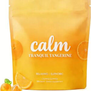 Feel Calming Gummies, Natural Plant Based - Lemon Balm & Chamomile Gummies, Daily Relaxation Support, Tranquil Tangerine Flavor, 30 𝗚ummies (1PCS)