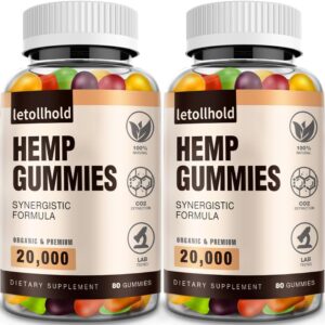 Hemp Gummies (2 Pack) - High Potency Advanced Extra Strength with Pure Natural Hemp Oil, Best Hеmp Gummies for Adults - Low Sugar