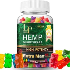 Legend - High Potency Hemp Gummies for Restful Sleep, Calm, Inflammation, Pain – Fruity Flavors Organic Hemp Gummies – Hemp Extract Gummies (60 Gummies)