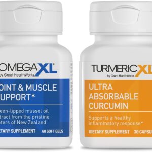 OmegaXL Powerful Joint and Muscle Support Supplement (60 Count) & TurmericXL (30 Count)