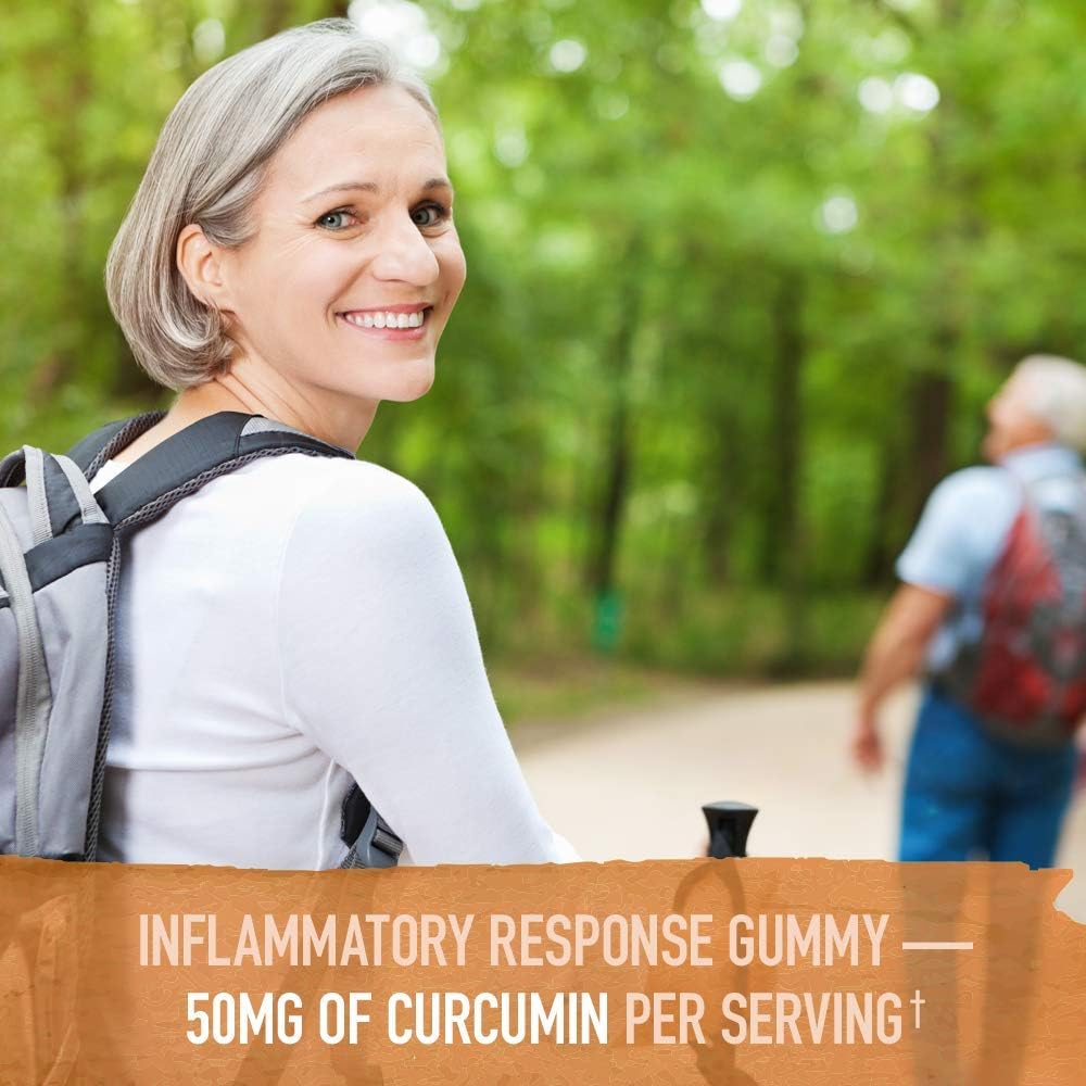 Garden of Life Organics Turmeric Inflammatory Response Gummy - 120 Real Fruit Gummies for Kids & Adults, 50Mg Curcumin (95% Curcuminoids), No Added Sugar, Organic, Non-GMO, Vegan & Gluten Free - Image 2