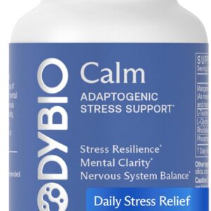 BodyBio Calm - Natural Stress Relief Blend with Rhodiola, Glycine & Phosphatidylserine - Supports Relaxation, Mental Focus & Balanced Cortisol - Non - Drowsy Formula