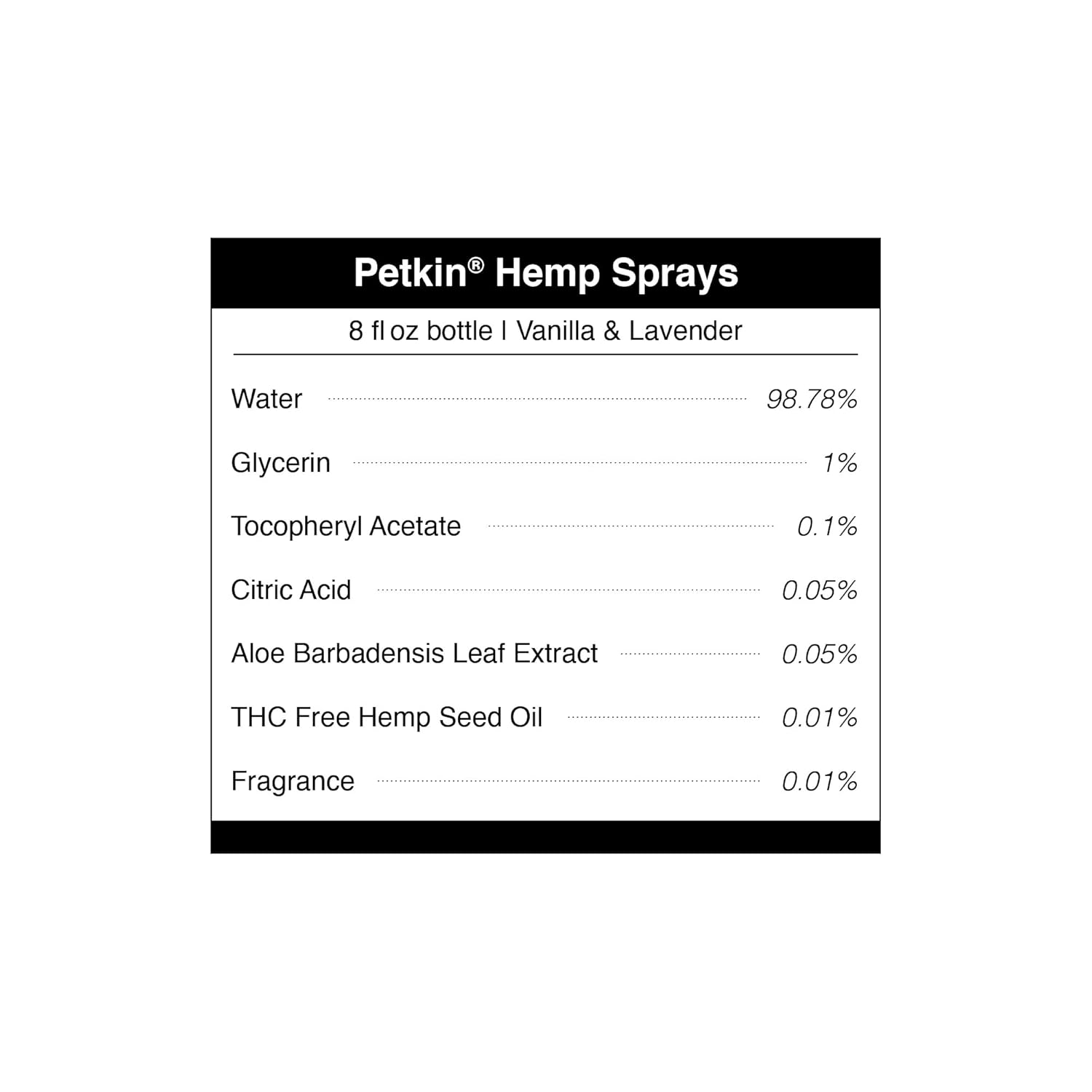 Petkin Hemp Fragrance for Dogs and Cats - With Hemp Oil & Soothing Vanilla Extract, 8 oz - Soothes, Calms & Conditions - Keeps Pet Smelling Great - For Home, Travel & Use on Pet Bedding - Image 8