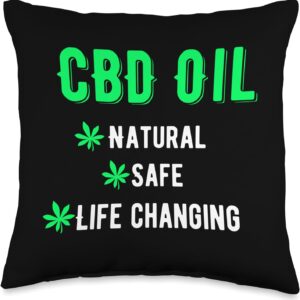 CBD Oil Gift Men Women Throw Pillow