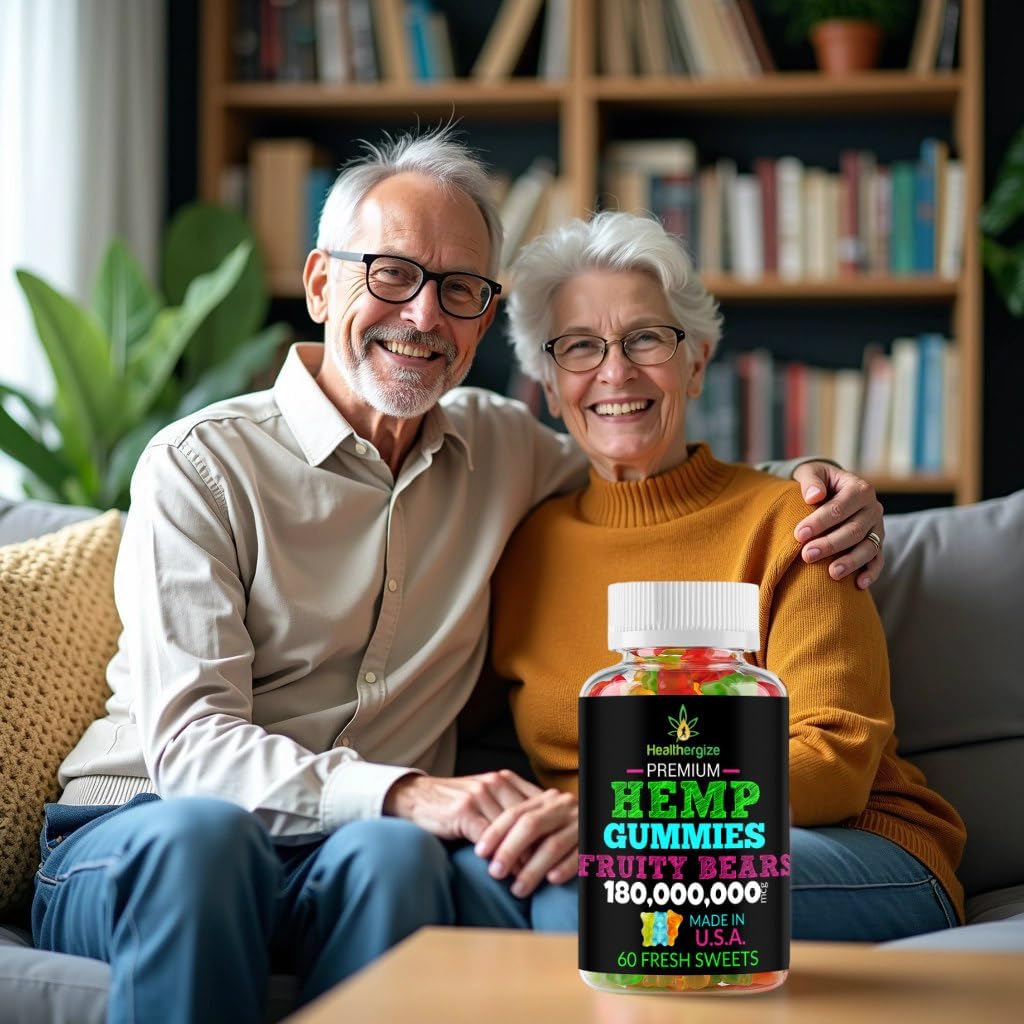 Hemp Gummy Bears for Calm and Peace-Fruity Flavor Natural Hemp Oil-for Chill, Sleep, Knees, Back-60 Gummies-Made in USA - Image 4