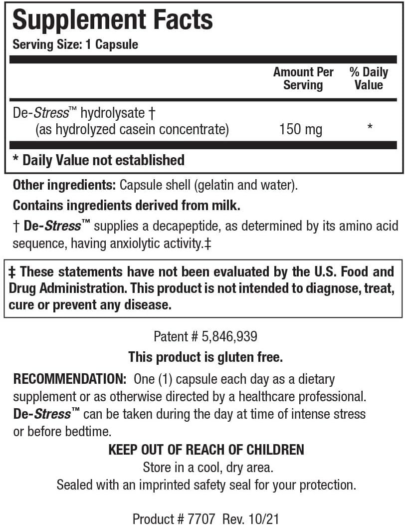 BIOTICS RESEARCH De-Stress Patented Nutrient Designed to Support Calmness, Healthy Sleep Habits, All-Natural Supports Mental Wellness & Calm. 30 Capsules - Image 4