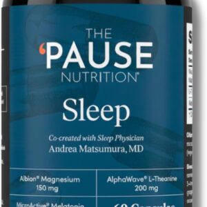 The 'Pause Life Sleep Supplement, Non Habit Forming Nighttime Blend of Magnesium, MicroActive Melatonin, & L Theanine, Sleep & Relaxation Support for Men & Women, Gluten Free, 60 Capsules, 30 Servings