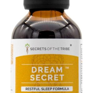 Secrets of the Tribe Dream Secret Alcohol-Free Extract, Tincture, Glycerite Valerian, Passionflower, Lavender, St. John's Wort, California Poppy, Chamomile. Restful Sleep Formula (2 FL OZ)