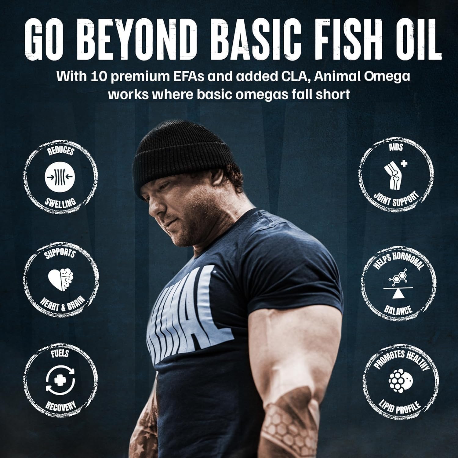 Animal Advanced Omega 3 Fatty Acids - 3500mg EPA DHA Fish Oil Omega 3 Supplement for Women & Men High Potency Blend with CLA GLA ALA for Brain Skin Eye Immune Joint Health 30 Pill Packs - Image 4