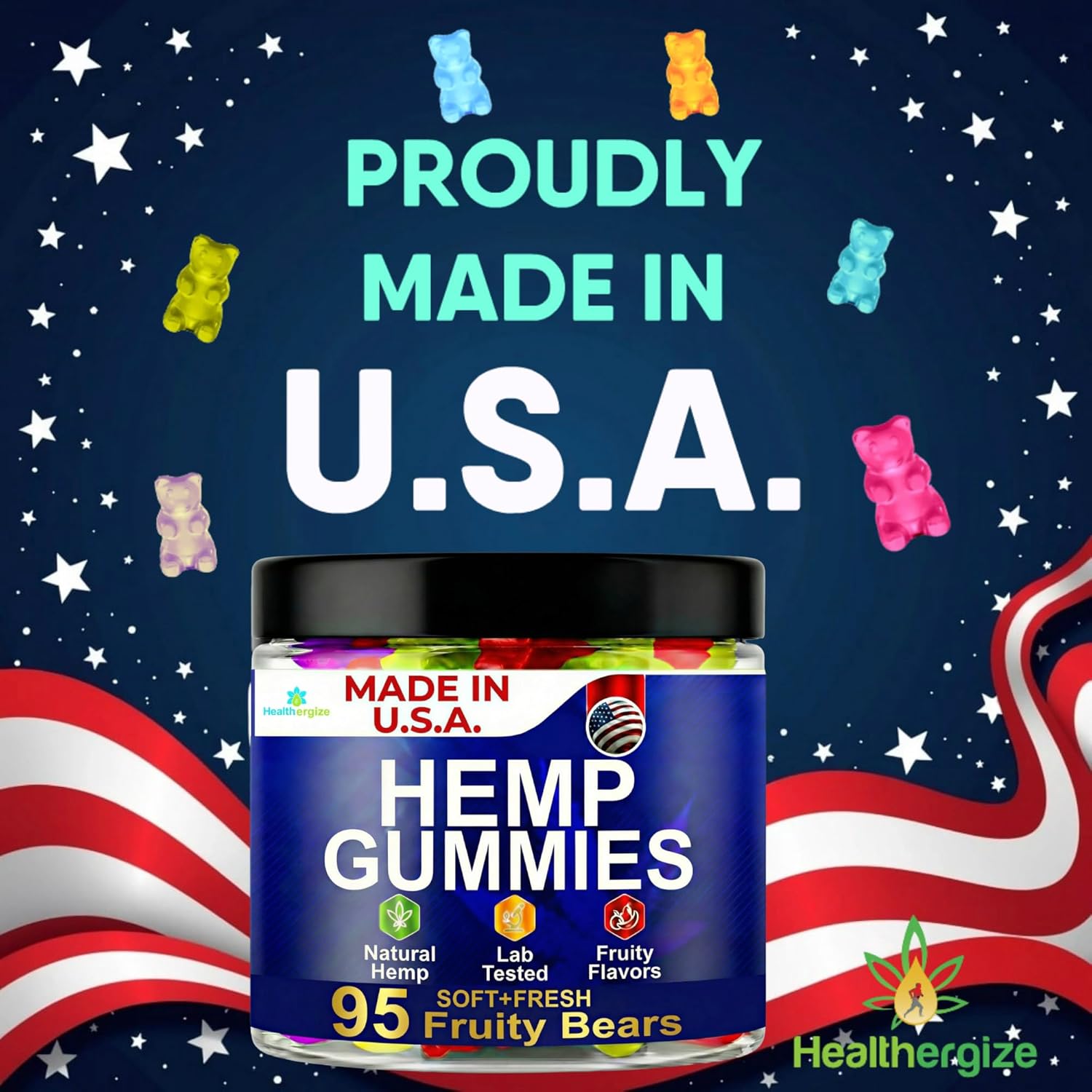 Hemp Gummies for Sleep Gummy Bear Edibles, Peace and Relaxation, Hempseed Oil Infused Fresh Soft and Fruity Candy-95 Count - Image 3