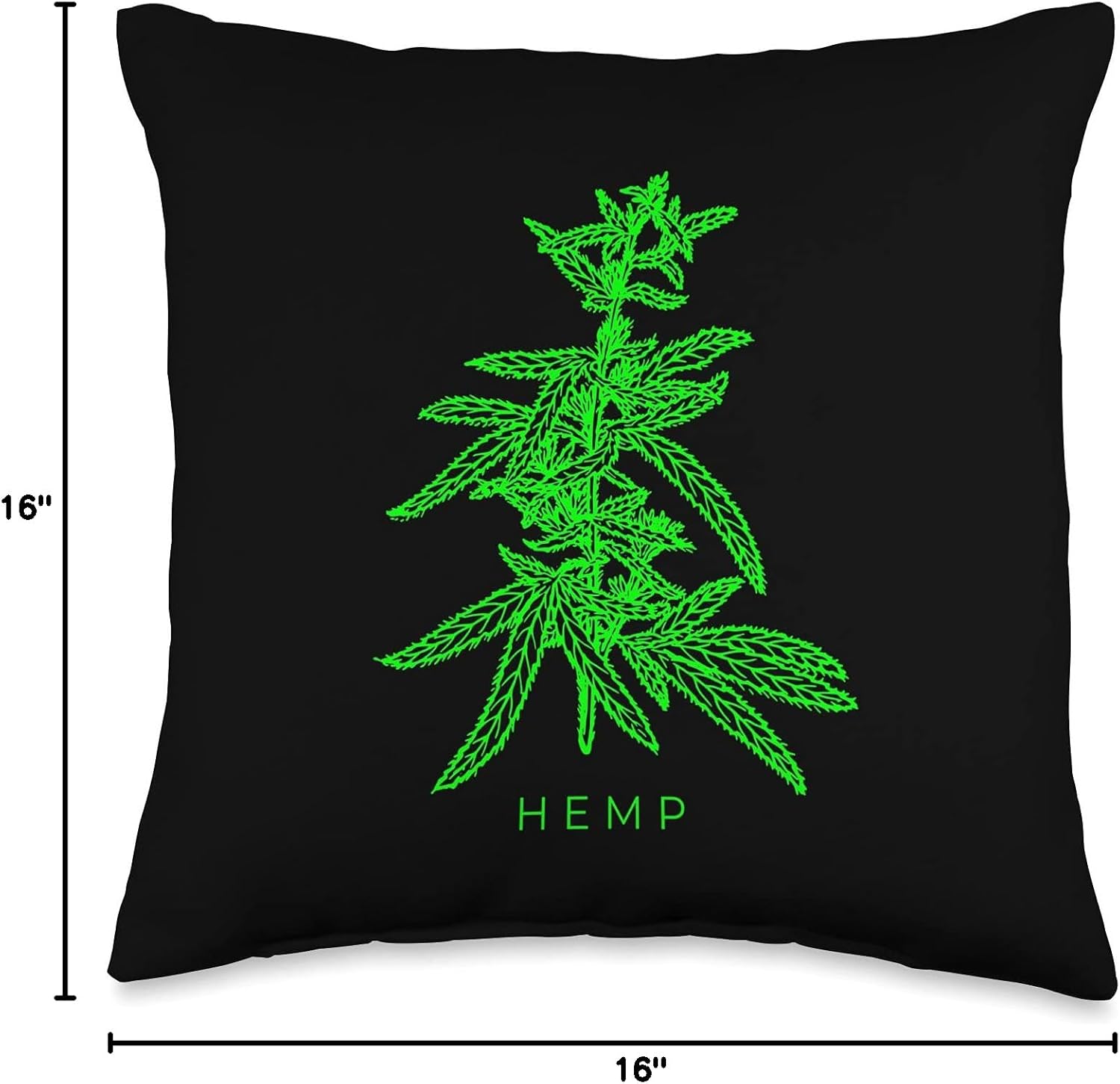 Hemp Plant For CBD Oil Throw Pillow - Image 4