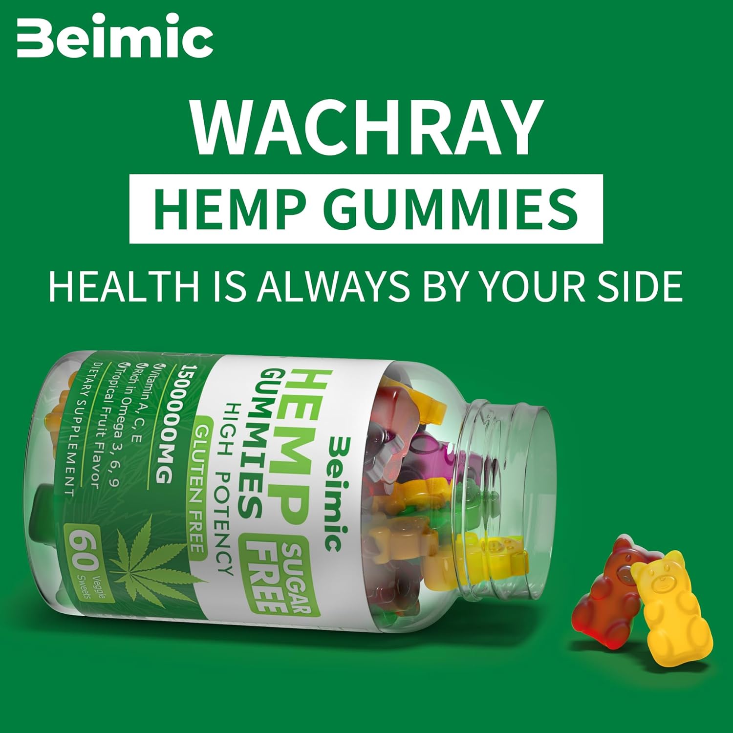 Naturals Fruit Hemp Gummies High Strength - Natural Hem p Oil Infused Gummies Great for Peace & Relaxation,America's #1 Favorite Hemp Gummy Brand! 60 Gummies-(Pack of 1) - Image 5