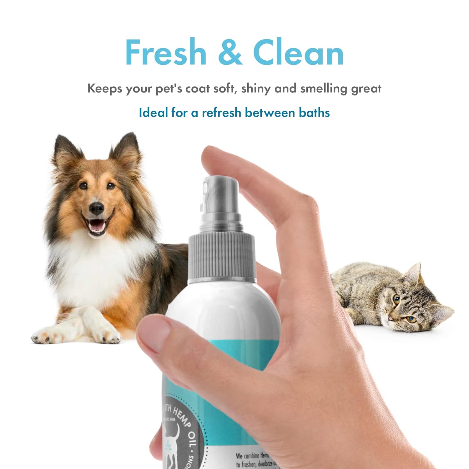Petkin Hemp Fragrance for Dogs and Cats - With Hemp Oil & Soothing Vanilla Extract, 8 oz - Soothes, Calms & Conditions - Keeps Pet Smelling Great - For Home, Travel & Use on Pet Bedding - Image 6