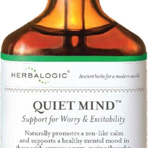 Herbalogic - Quiet Mind Liquid Herb Drops - Non-Sedating, Promotes a Feeling of Zen-Like Calm - Eases Worry and Panicky Mood - Based on the Traditional Chinese Formula GUI Pi Tang - 2 Fl. Oz.