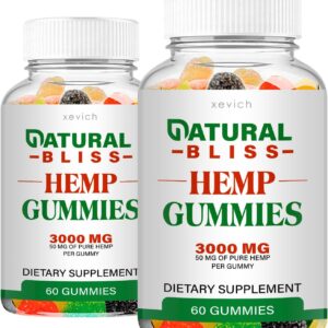 Natural Bliss - Natural Bliss Hemp Gummies (2 Pack, 120 Gummies)