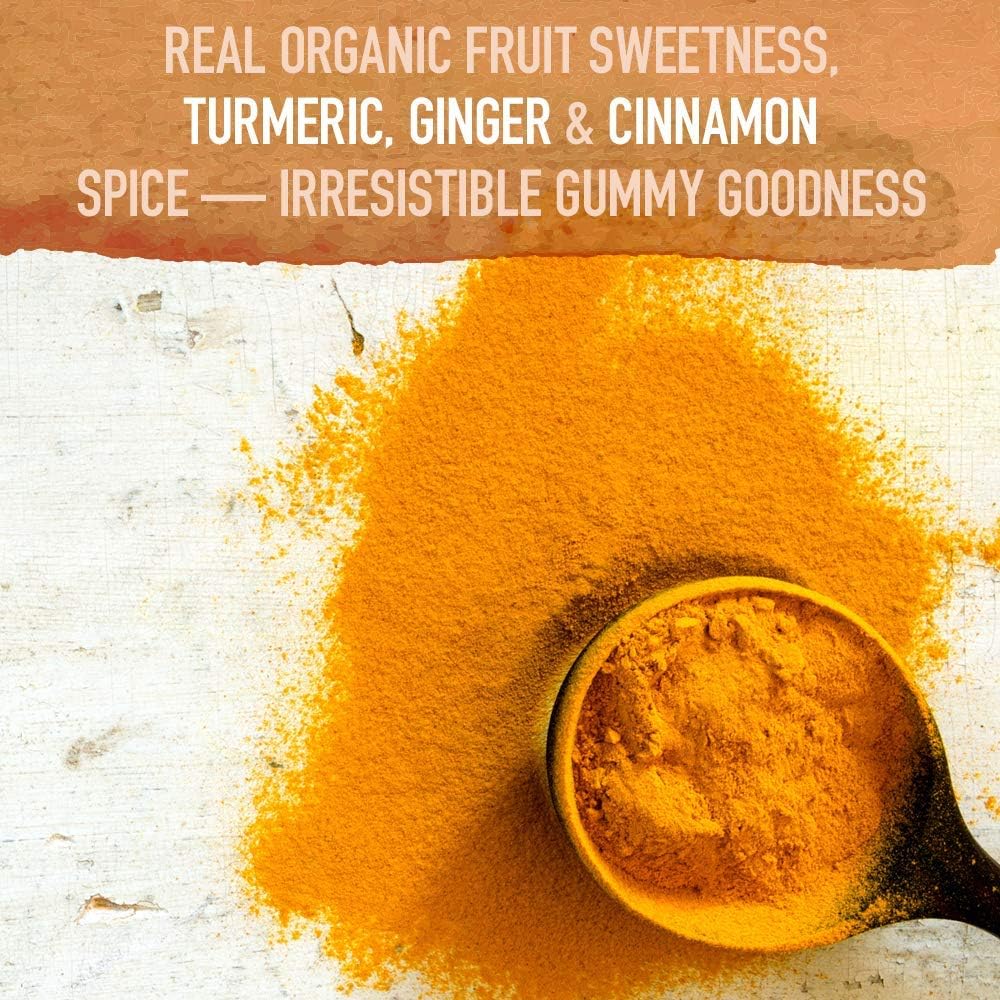 Garden of Life Organics Turmeric Inflammatory Response Gummy - 120 Real Fruit Gummies for Kids & Adults, 50Mg Curcumin (95% Curcuminoids), No Added Sugar, Organic, Non-GMO, Vegan & Gluten Free - Image 3