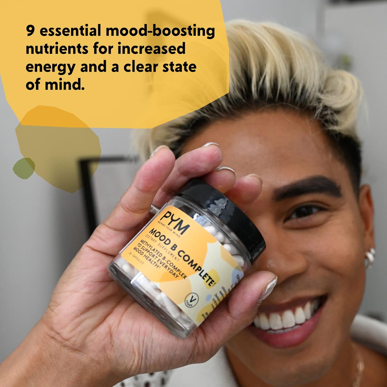 PYM Vitamin B Complex Mood Support Supplement (30 Count) | Methylated B Complex for Everyday Mood & Energy Support | Vitamin B6 and Vitamin B12 | Non-GMO, Vegan, Gluten-Free - Image 7