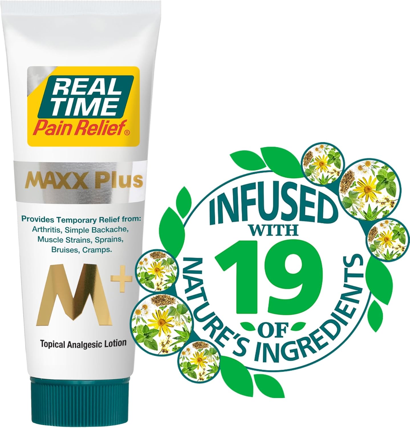 Real Time Pain Relief MAXX Plus - 7oz Tube | Intensive Formula with 19 Natural Ingredients Including Hemp Oil | Fast-Acting Relief for Muscle Pain, Arthritis, Backaches, and More - Image 6